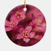 Mooie roze bloemen keramisch ornament (Achterkant)