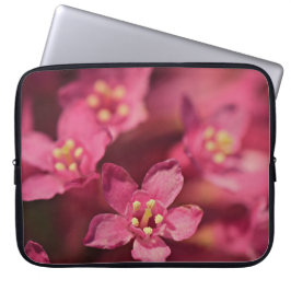 Mooie roze bloemen laptop sleeve