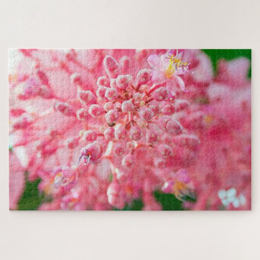 Mooie roze bloemen legpuzzel (Horizontaal)