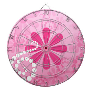 Mooie Roze Bloemen Leuke Retro Daisy Pattern Dartbord