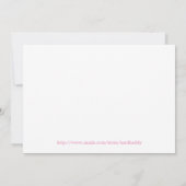 Mooie roze bloemen met bladeren bedankkaart (Achterkant)