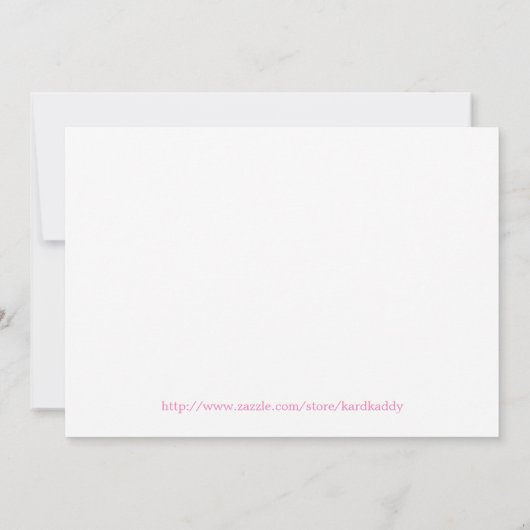 Mooie roze bloemen met bladeren bedankkaart (Achterkant)