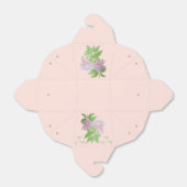 mooie roze bloemen met bladeren voor bruiloften bedankdoosjes (Uitgevouwen)