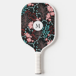 Mooie roze bloemen met  textuur pickleball paddle