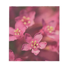 Mooie roze bloemen notitieblok