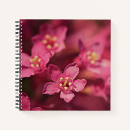 Mooie roze bloemen notitieboek