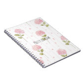 Mooie Roze Bloemen Notitieboek (Rechterzijde)