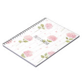 Mooie Roze Bloemen Notitieboek (Linkerzijde)