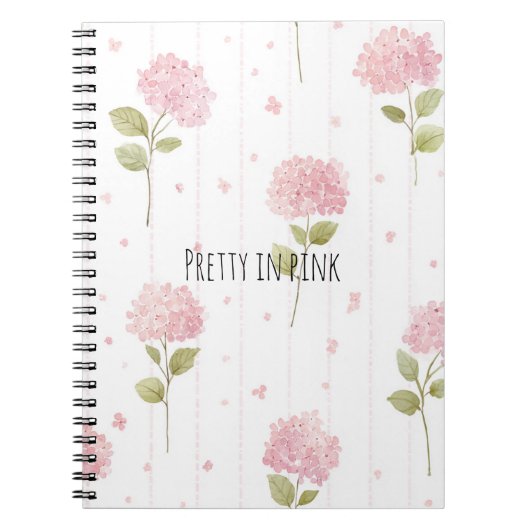 Mooie Roze Bloemen Notitieboek (Voorkant)