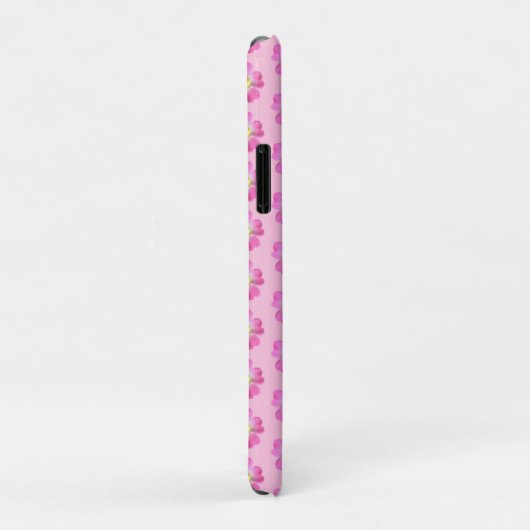 Mooie roze bloemen op lichtroze Case-Mate iPhone case (Achterkant/rechts)
