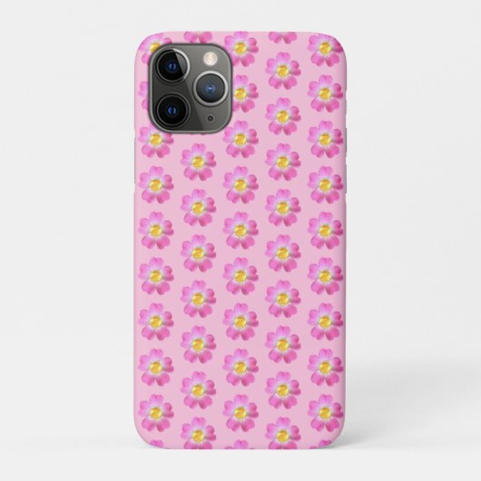 Mooie roze bloemen op lichtroze Case-Mate iPhone case (Achterkant)
