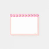 Mooie roze bloemen op roze en witte post-it® notes (Voorkant)