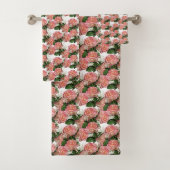 Mooie roze bloemen op wit bad handdoek (Insitu)