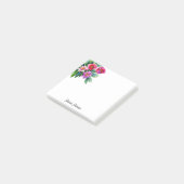 Mooie Roze Bloemen Persoonlijke Uw Naam  Post-it® Notes (Schuin)