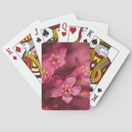 Mooie roze bloemen pokerkaarten