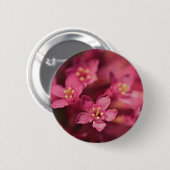 Mooie roze bloemen ronde button 5,7 cm (Voorkant /achterkant)