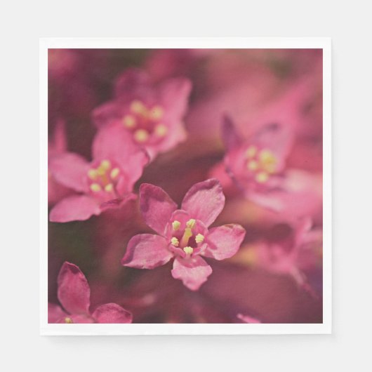 Mooie roze bloemen servet (Voorkant)