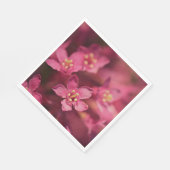 Mooie roze bloemen servet (Hoek)