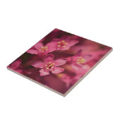 Mooie roze bloemen tegeltje (Zijkant)