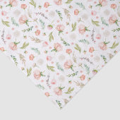 Mooie Roze Bloemen Tissue Papier (Detail)
