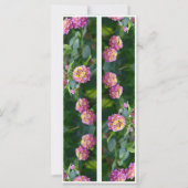 Mooie roze bloemen twee Bladwijzer (Achterkant)