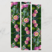 Mooie roze bloemen twee Bladwijzer (Voorkant / Achterkant)