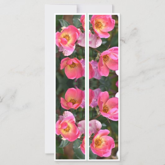 Mooie roze bloemen twee Bladwijzer (Achterkant)