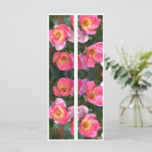 Mooie roze bloemen twee Bladwijzer (Staand voorkant)