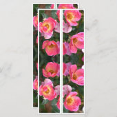 Mooie roze bloemen twee Bladwijzer (Voorkant / Achterkant)