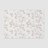 Mooie Roze Bloemen Verjaardag Tissuepapier (Voorkant)