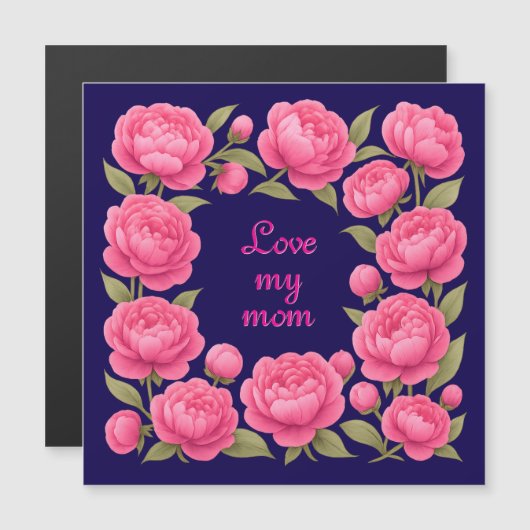 Mooie roze bloemen voor Moederdag (Voorkant / Achterkant)