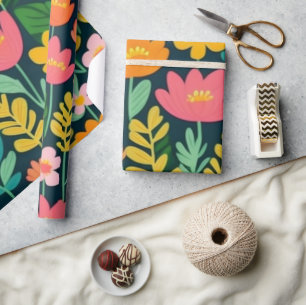 Mooie roze bloemen Wrapping Papier