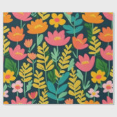 Mooie roze bloemen Wrapping Papier (Vlak)