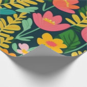 Mooie roze bloemen Wrapping Papier (Hoek)