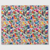 Mooie roze bloemen Wrapping Papier (Vlak)