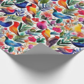 Mooie roze bloemen Wrapping Papier (Hoek)