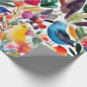 Mooie roze bloemen Wrapping Papier (Hoek)