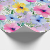 Mooie roze bloemen Wrapping Papier (Hoek)