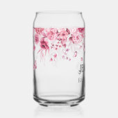 Mooie Roze Bloemendruppel Speciale Moeder-in-Spé & Blikvorm Glas (Rechts)
