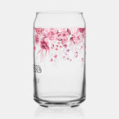 Mooie Roze Bloemendruppel Speciale Moeder-in-Spé & Blikvorm Glas (Links)
