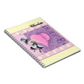 Mooie Roze Bloemenelfe Accessoires - voeg naam toe Notitieboek (Rechterzijde)