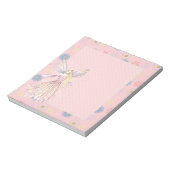 Mooie Roze Bloemenfee Notitieblok (Linkerzijde)