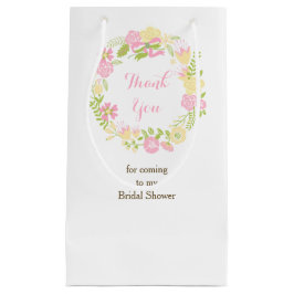Mooie roze bloemenkrans bruids Show dank u Klein Cadeauzakje