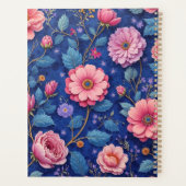 Mooie roze bloemenprint planner (Achterkant)