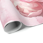 Mooie roze bloementuin cadeaupapier (Rol Hoek)