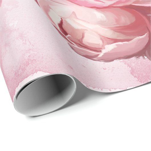 Mooie roze bloementuin cadeaupapier (Rol Hoek)