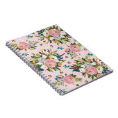 Mooie Roze Bloementuin Notitieboek (Rechterzijde)