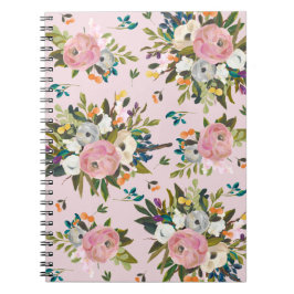 Mooie Roze Bloementuin Notitieboek