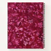 Mooie Roze Bloemige Aangepaste Naam Takenlijst Age Notitieboek (Achterkant)