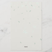 Mooie roze bloemige beklede briefpapier (Achterkant)